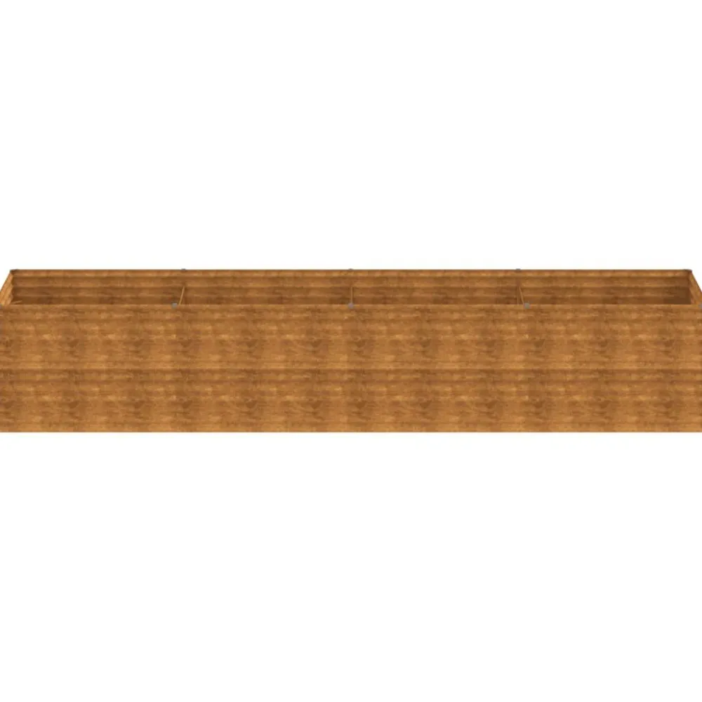 Hot FinePRICE Istutuslaatikko 386x100x69 cm corten-teräs