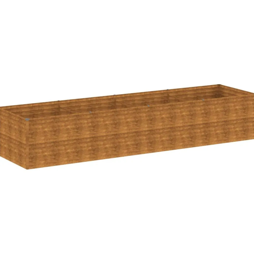 Hot FinePRICE Istutuslaatikko 386x100x69 cm corten-teräs