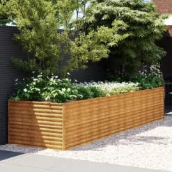 Hot FinePRICE Istutuslaatikko 386x100x69 cm corten-teräs