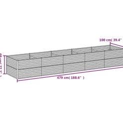Hot FinePRICE Istutuslaatikko 479x100x69 cm corten-teräs
