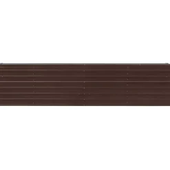 Best FinePRICE Istutuslaatikko 320x40x77 cm galvanoitu ruskea