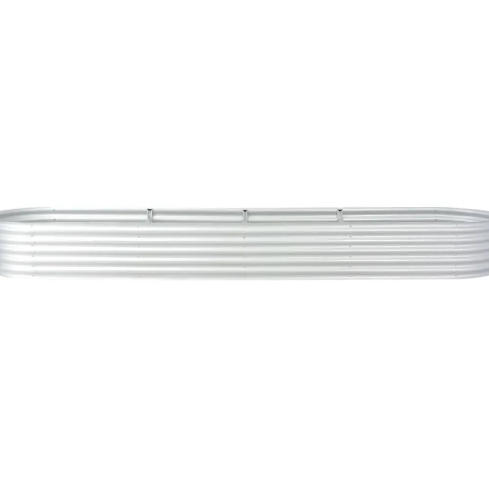 Discount FinePRICE Istutuslaatikko 400x80x44 cm galvanoitu teräs hopea