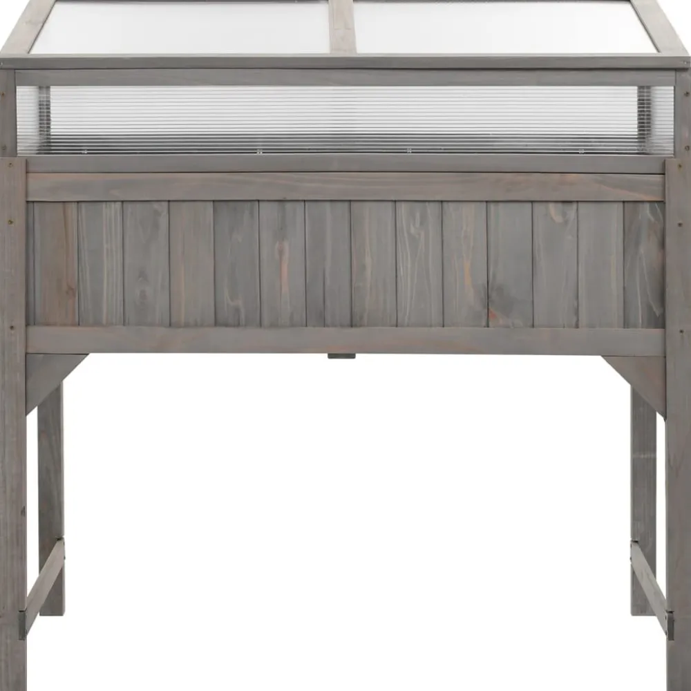Outlet FinePRICE Jalallinen kasvihuoneellinen istutuslaatikko 110x54x120cm kuusi