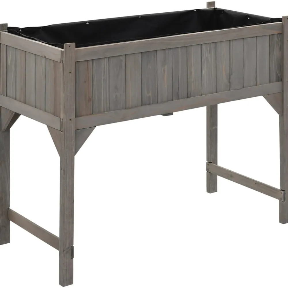 Outlet FinePRICE Jalallinen kasvihuoneellinen istutuslaatikko 110x54x120cm kuusi