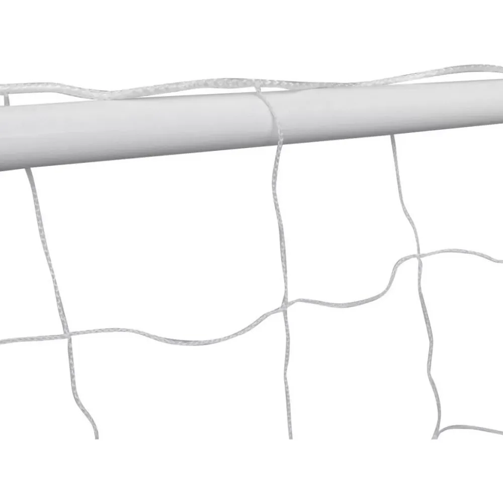 FinePRICE Jalkapallomaali verkolla, teräs, 182x61x122cm, valkoinen