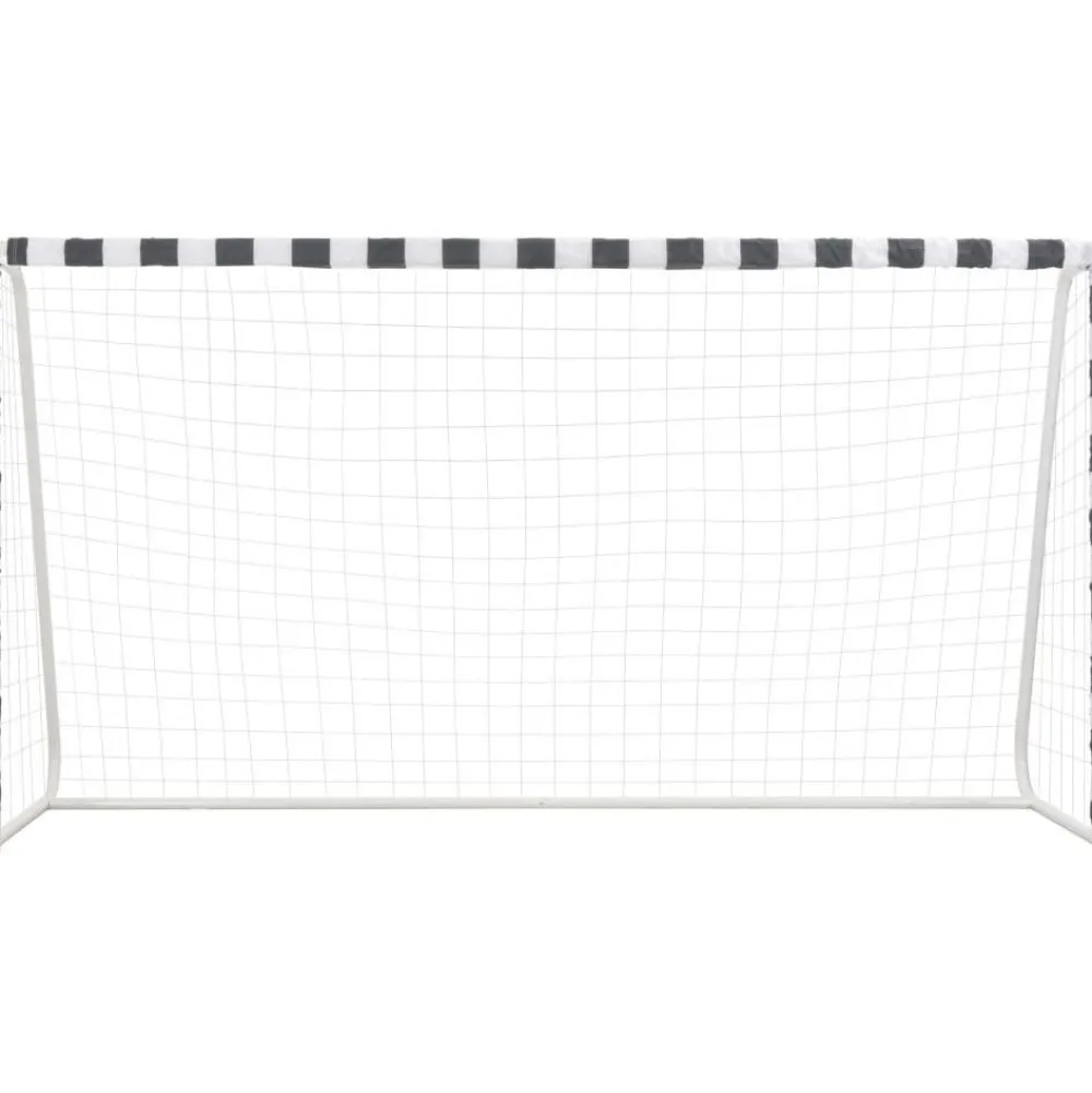Sale FinePRICE Jalkapallomaali, 300x160x90cm, metalli, musta/valkoinen