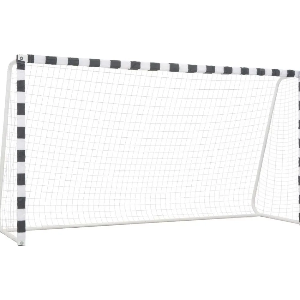 Sale FinePRICE Jalkapallomaali, 300x160x90cm, metalli, musta/valkoinen
