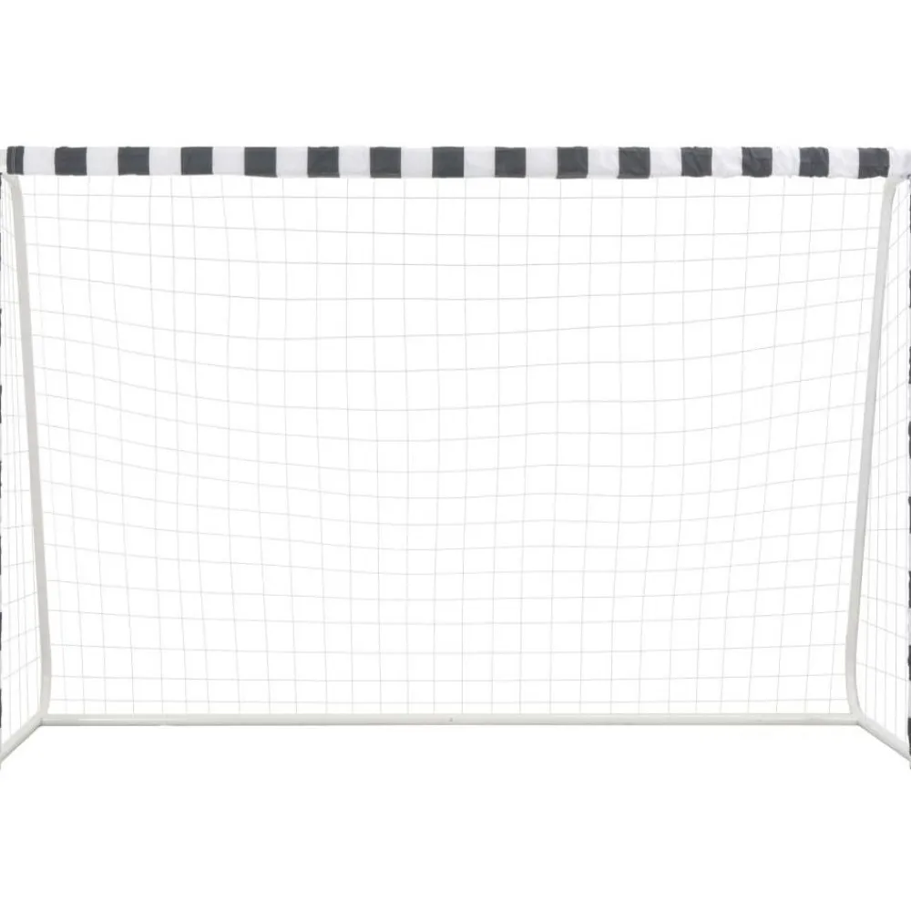 New FinePRICE Jalkapallomaali, 300x200x90cm, metalli, musta/valkoinen