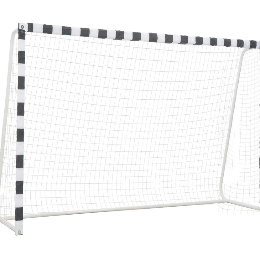 New FinePRICE Jalkapallomaali, 300x200x90cm, metalli, musta/valkoinen