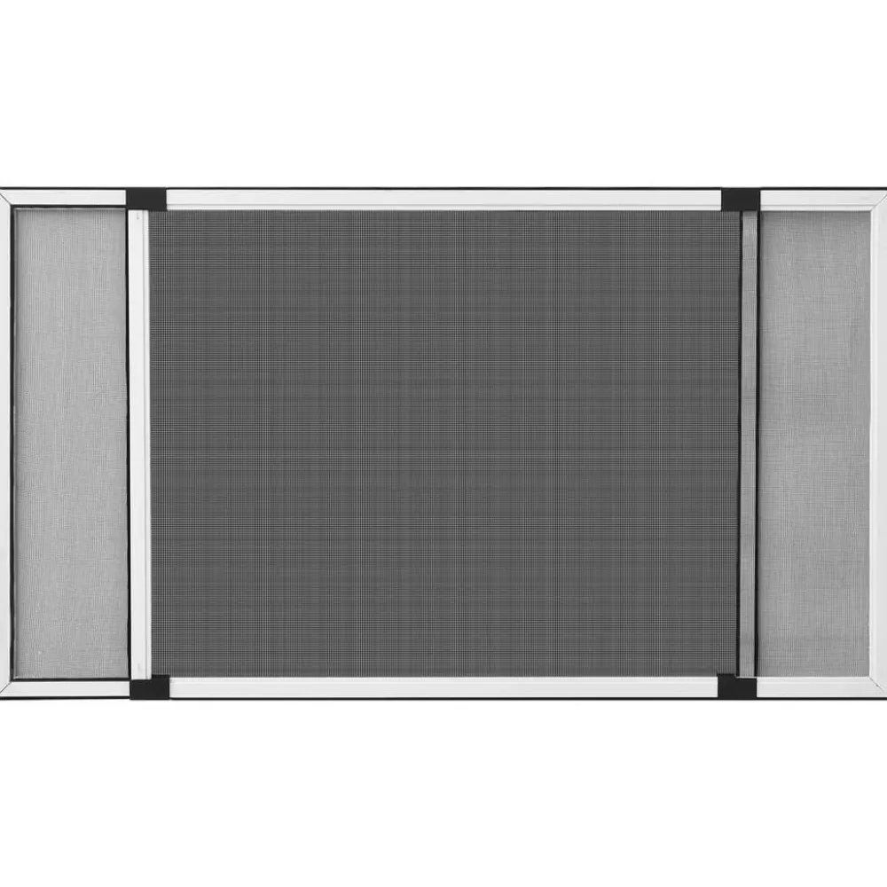 FinePRICE Jatkettava hyönteisverkko ikkunaan valkoinen (75-143)x50 cm