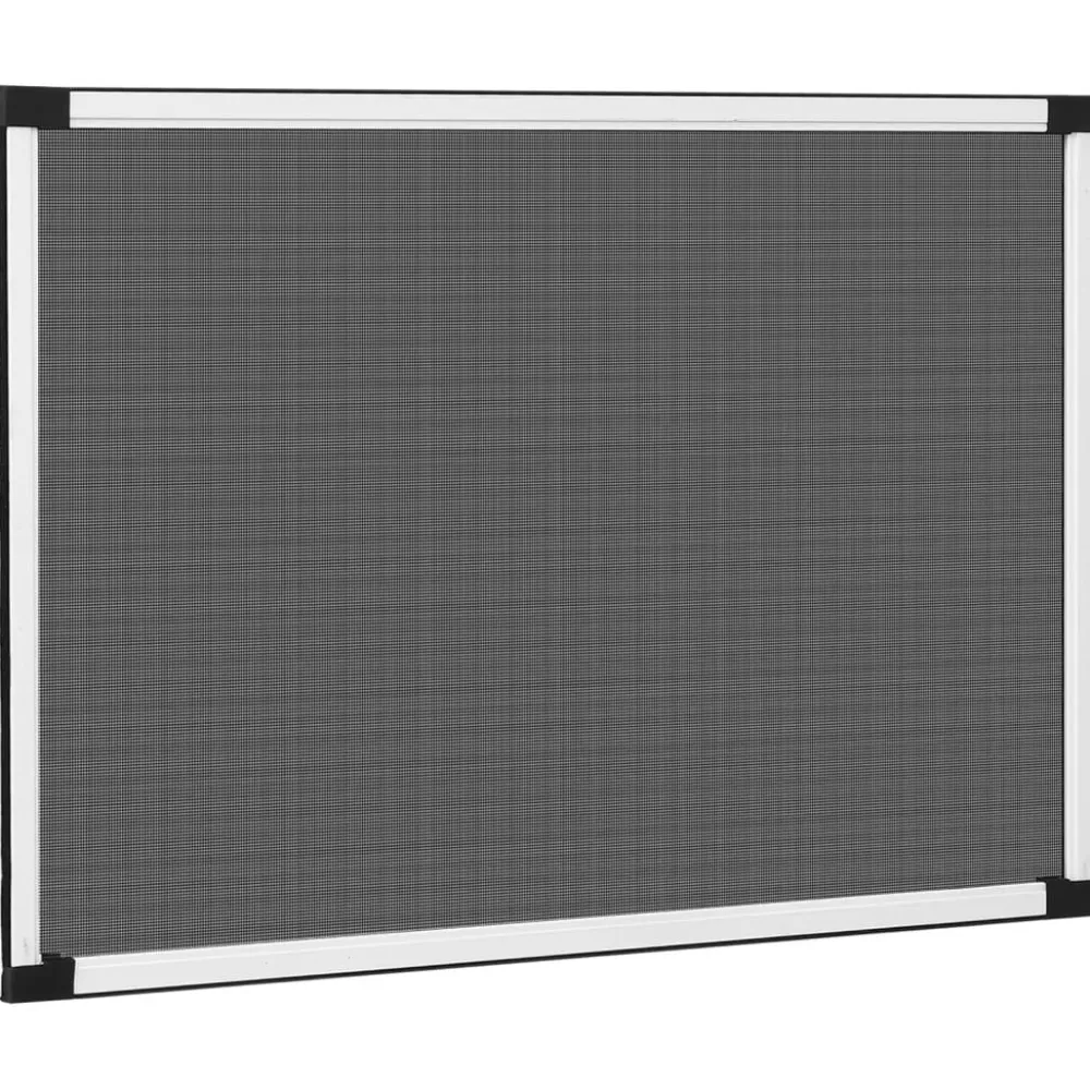 FinePRICE Jatkettava hyönteisverkko ikkunaan valkoinen (75-143)x50 cm