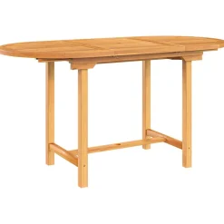 Online FinePRICE Jatkettava puutarhapöytä 110-160x80x75 cm täysi tiikki (63486)