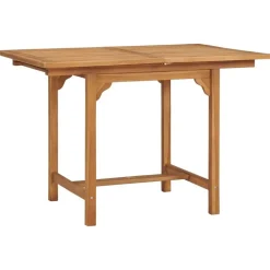 FinePRICE Jatkettava puutarhapöytä 75x160x80 cm tiikki