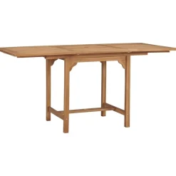 FinePRICE Jatkettava puutarhapöytä 75x160x80 cm tiikki