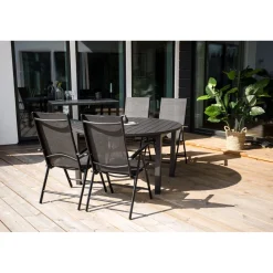 Clearance Venture Home Jatkettava ruokapöytä Marbella, ø140cm, musta