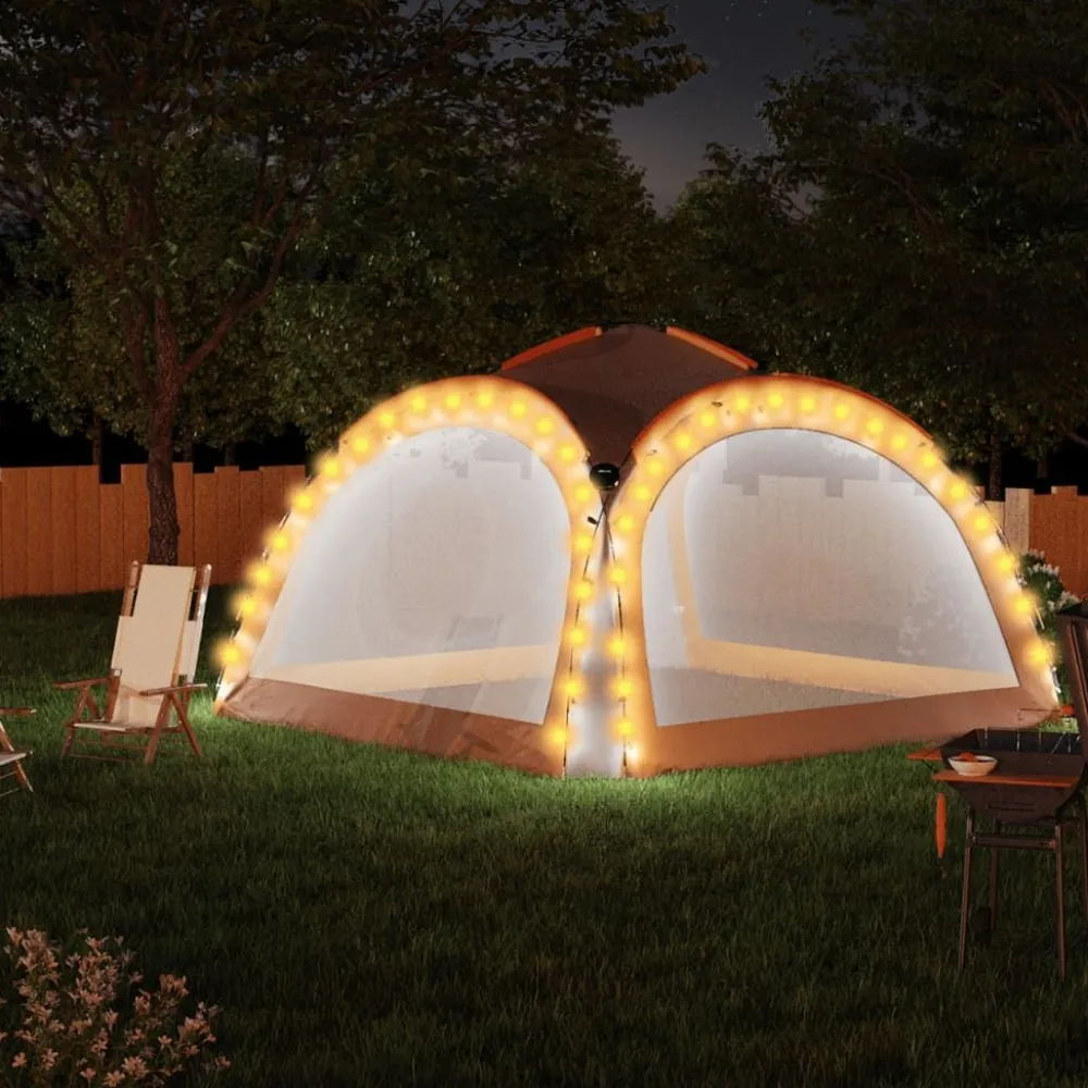 Best FinePRICE Juhlateltta LED ja 4 sivuseinää 3,6x3,6x2,3 m maastokuvio Maastoväri