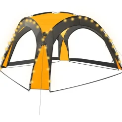 Clearance FinePRICE Juhlateltta led-valoilla & 4 sivuseinällä 3,6x3,6x2,3 m