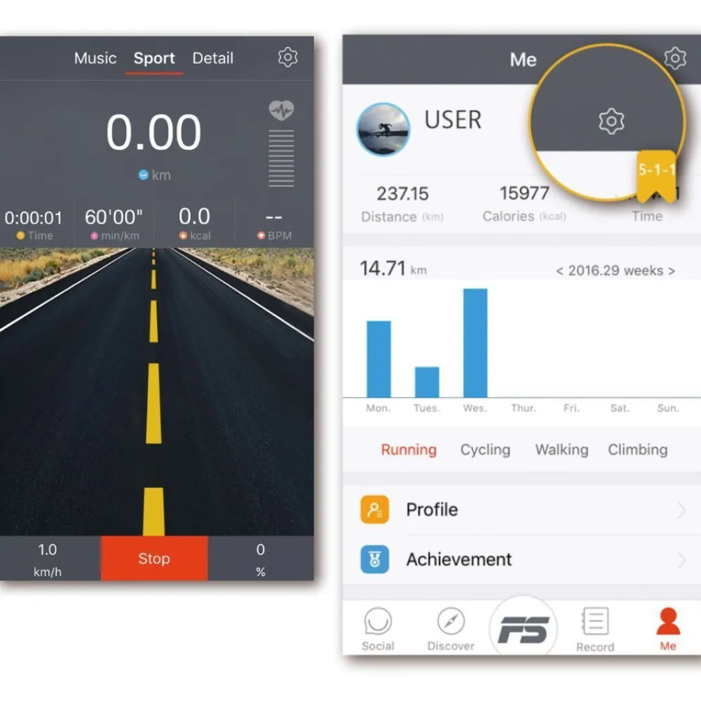 Best Trekkrunner Juoksumatto TR007 1,5 hv 12 km/h treenisovelluksella Android/IOS taitettava