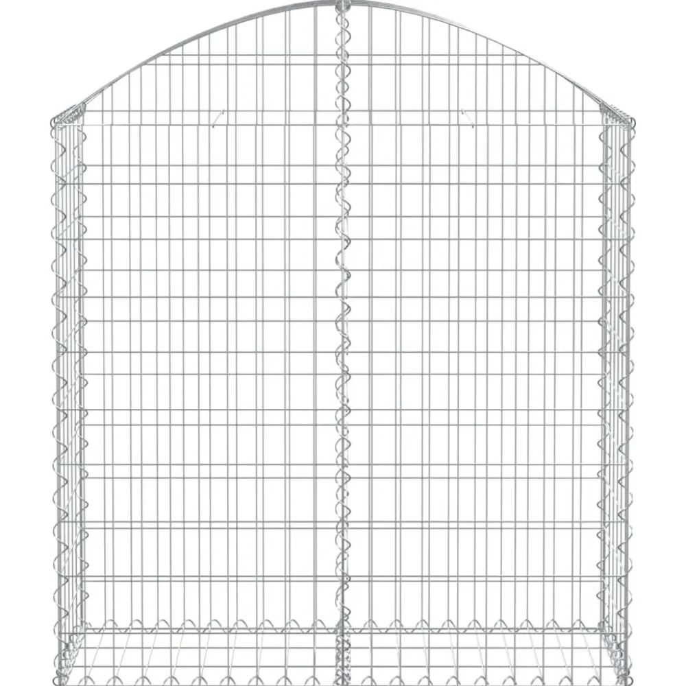 Online FinePRICE Kaareva kivikori 100x30x60/80 cm galvanoitu rauta