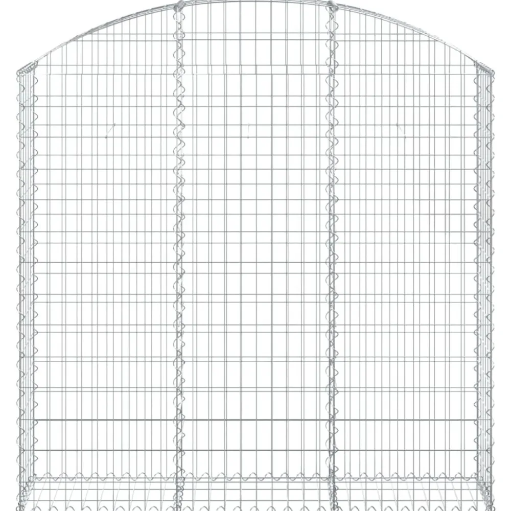 Online FinePRICE Kaareva kivikori 100x30x60/80 cm galvanoitu rauta