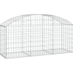 Online FinePRICE Kaareva kivikori 100x30x60/80 cm galvanoitu rauta