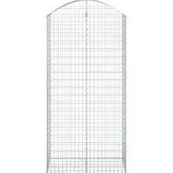 Online FinePRICE Kaareva kivikori 100x30x60/80 cm galvanoitu rauta