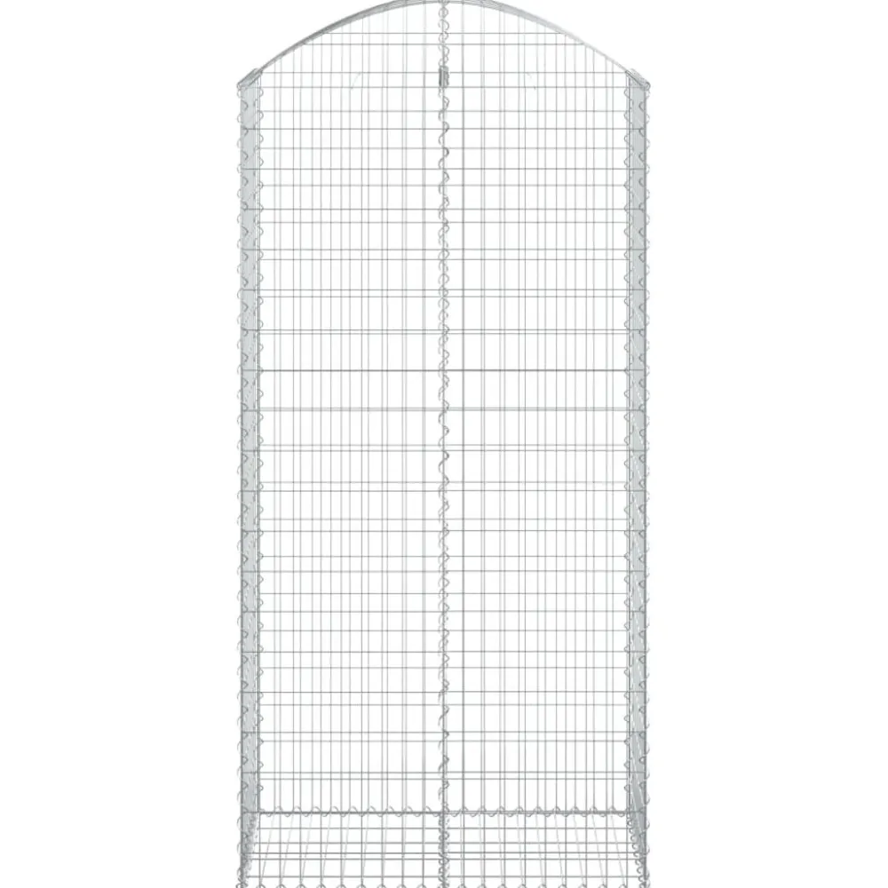 Online FinePRICE Kaareva kivikori 100x30x60/80 cm galvanoitu rauta