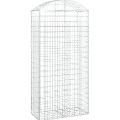 Online FinePRICE Kaareva kivikori 100x30x60/80 cm galvanoitu rauta