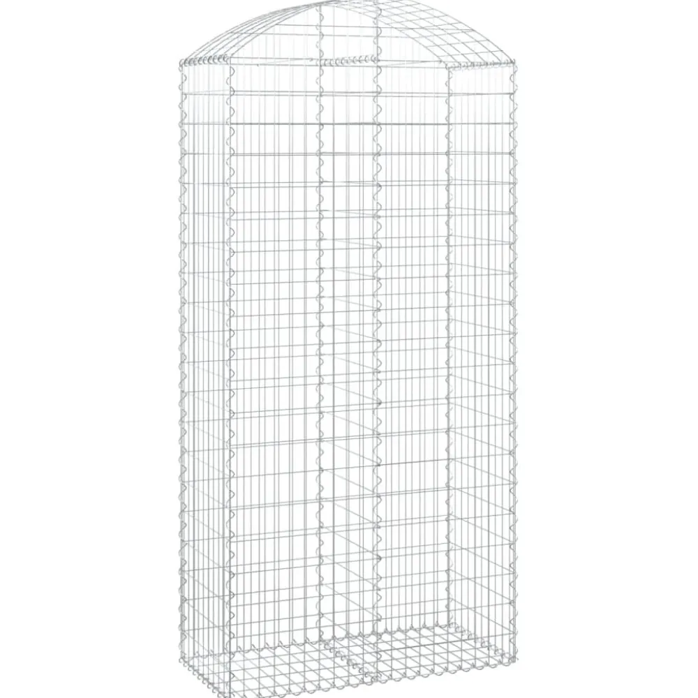 Online FinePRICE Kaareva kivikori 100x30x60/80 cm galvanoitu rauta