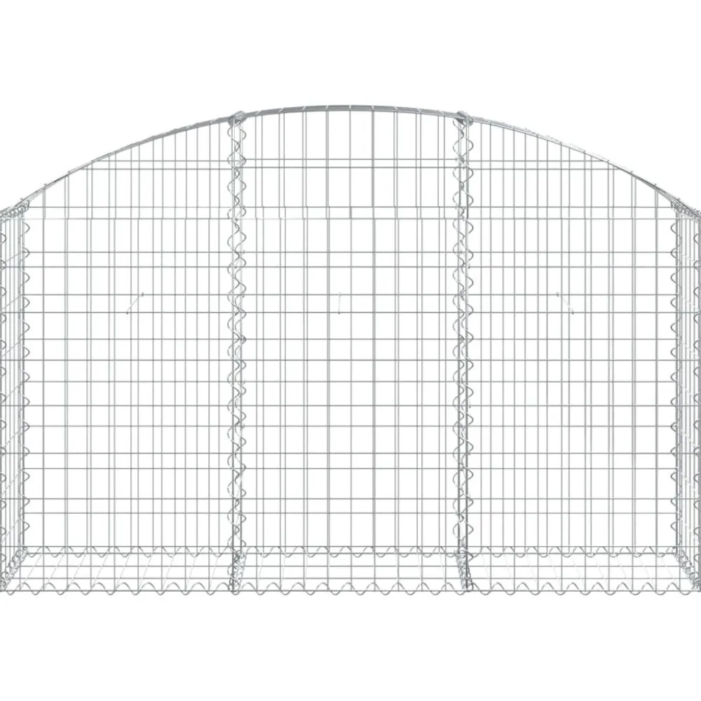 Online FinePRICE Kaareva kivikori 100x30x60/80 cm galvanoitu rauta