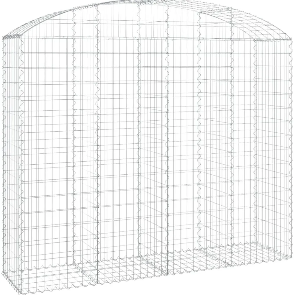 Online FinePRICE Kaareva kivikori 100x30x60/80 cm galvanoitu rauta