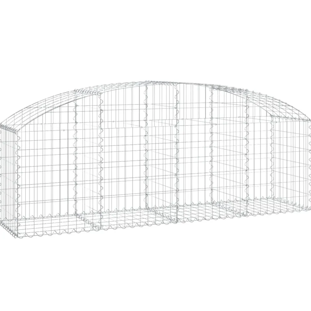 Online FinePRICE Kaareva kivikori 100x30x60/80 cm galvanoitu rauta