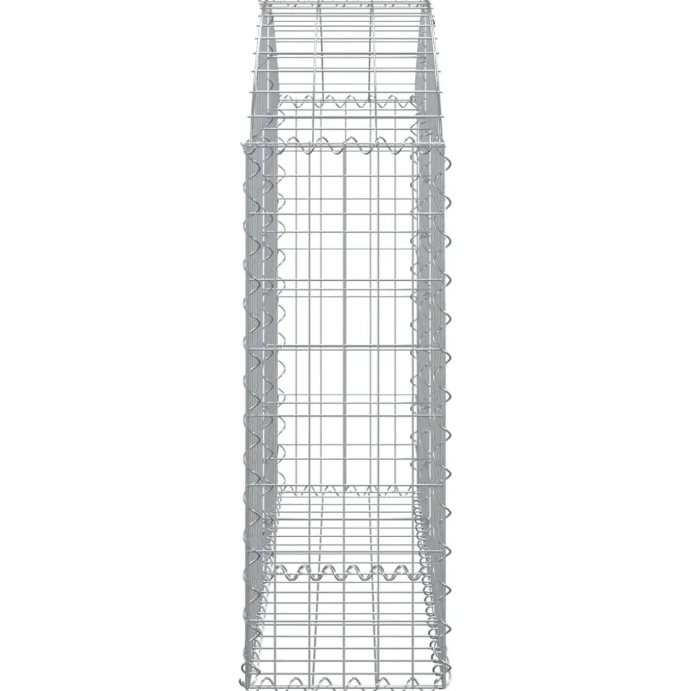 Online FinePRICE Kaareva kivikori 100x30x60/80 cm galvanoitu rauta