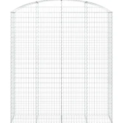 Online FinePRICE Kaareva kivikori 100x30x60/80 cm galvanoitu rauta