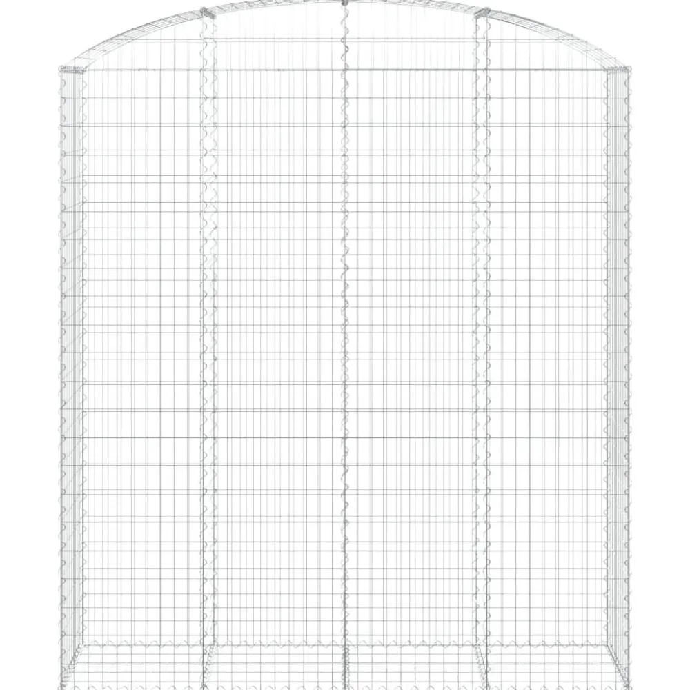 Online FinePRICE Kaareva kivikori 100x30x60/80 cm galvanoitu rauta