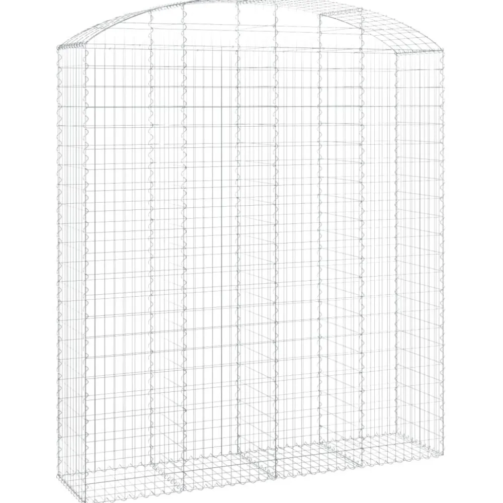 Online FinePRICE Kaareva kivikori 100x30x60/80 cm galvanoitu rauta