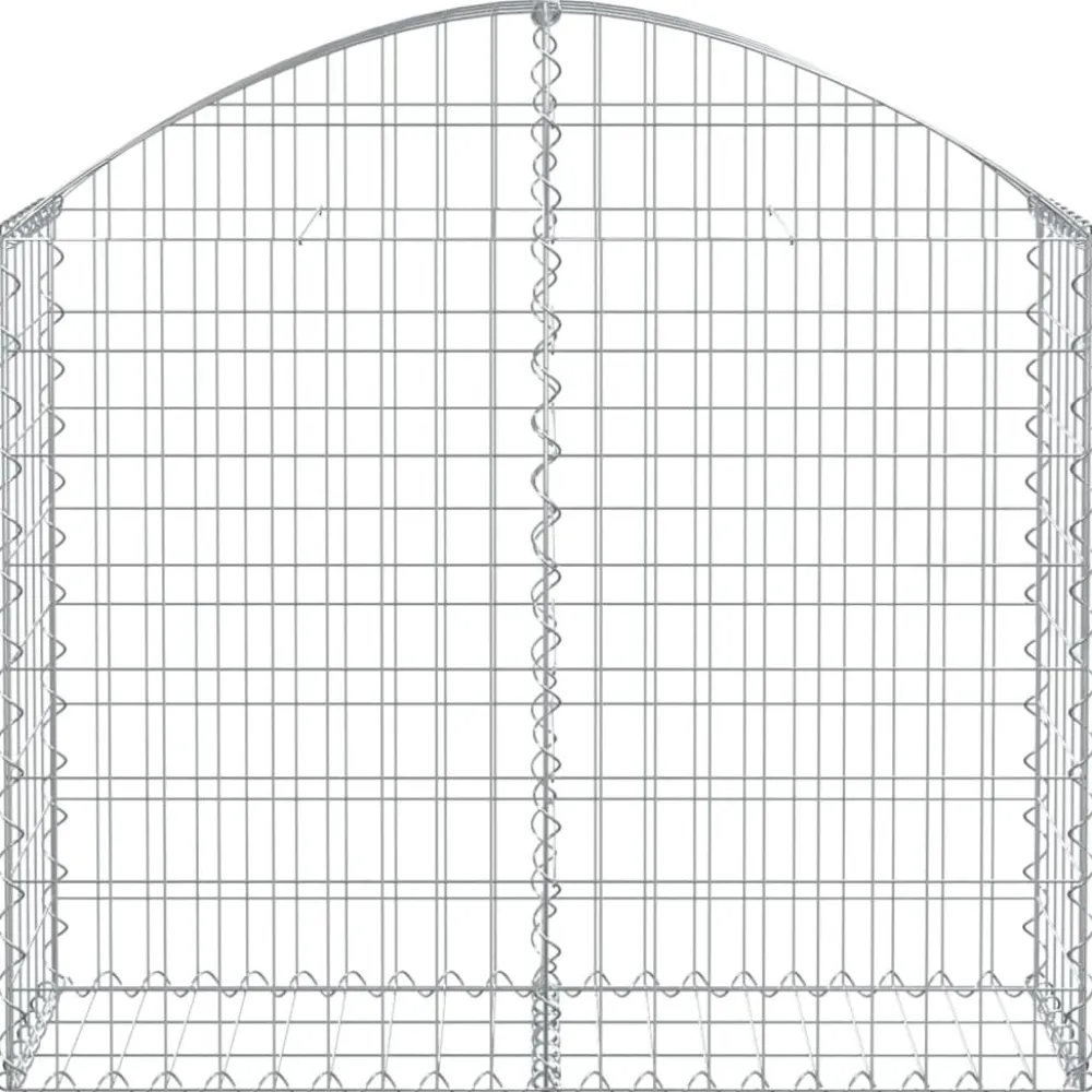 Online FinePRICE Kaareva kivikori 100x30x60/80 cm galvanoitu rauta