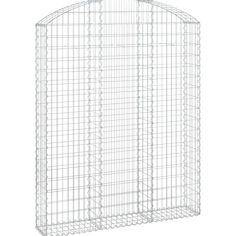 Online FinePRICE Kaareva kivikori 100x30x60/80 cm galvanoitu rauta
