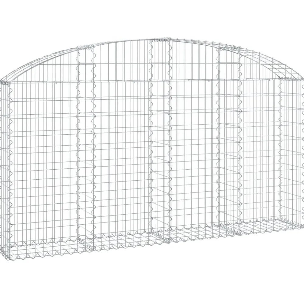 Online FinePRICE Kaareva kivikori 100x30x60/80 cm galvanoitu rauta