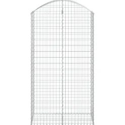 Online FinePRICE Kaareva kivikori 100x30x60/80 cm galvanoitu rauta