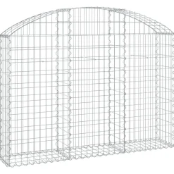 Online FinePRICE Kaareva kivikori 100x30x60/80 cm galvanoitu rauta