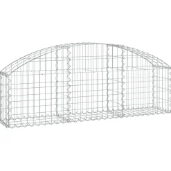 Online FinePRICE Kaareva kivikori 100x30x60/80 cm galvanoitu rauta