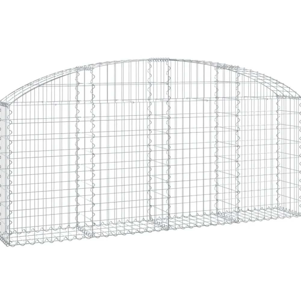 Online FinePRICE Kaareva kivikori 100x30x60/80 cm galvanoitu rauta