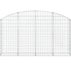 Online FinePRICE Kaareva kivikori 100x30x60/80 cm galvanoitu rauta