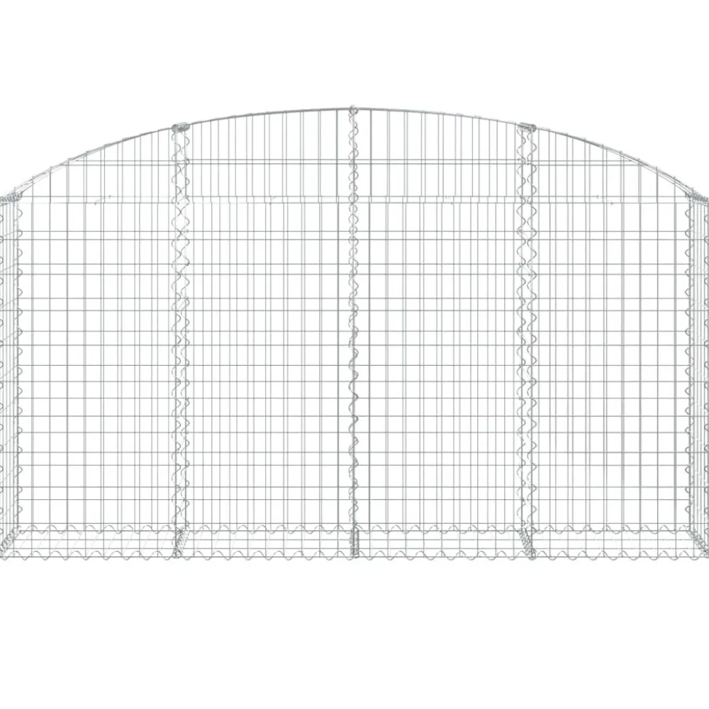 Online FinePRICE Kaareva kivikori 100x30x60/80 cm galvanoitu rauta