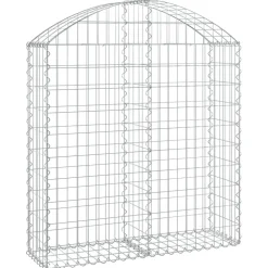 Online FinePRICE Kaareva kivikori 100x30x60/80 cm galvanoitu rauta