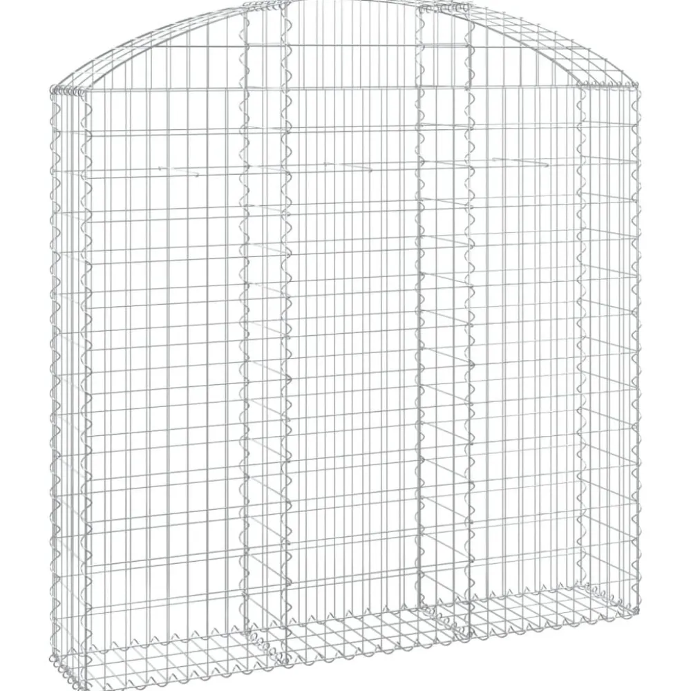 Online FinePRICE Kaareva kivikori 100x30x60/80 cm galvanoitu rauta
