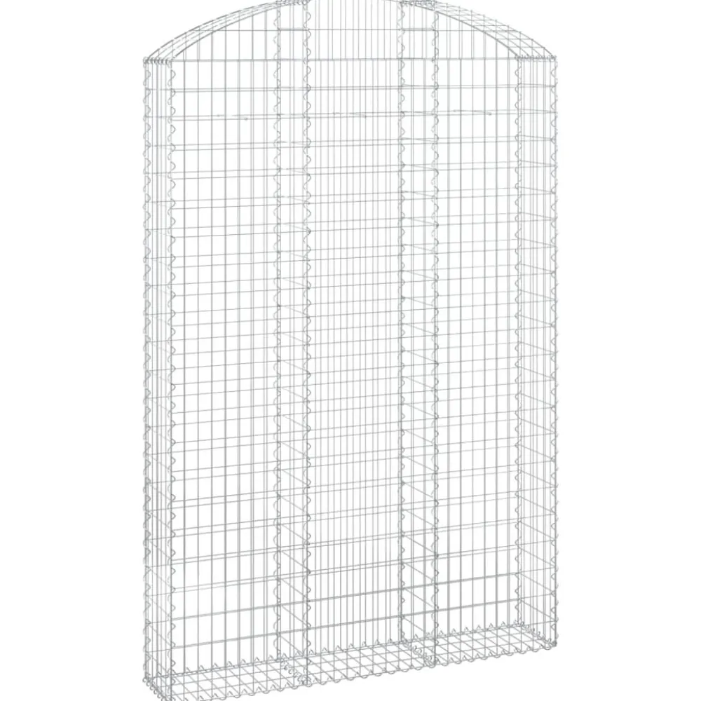 Online FinePRICE Kaareva kivikori 100x30x60/80 cm galvanoitu rauta