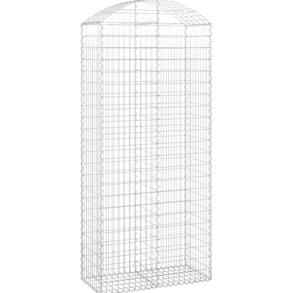 Online FinePRICE Kaareva kivikori 100x30x60/80 cm galvanoitu rauta