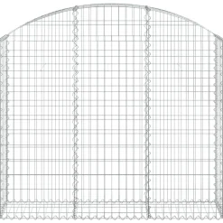 Online FinePRICE Kaareva kivikori 100x30x60/80 cm galvanoitu rauta
